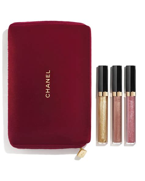 chanel lip gloss trio|chanel lip gloss gift set.